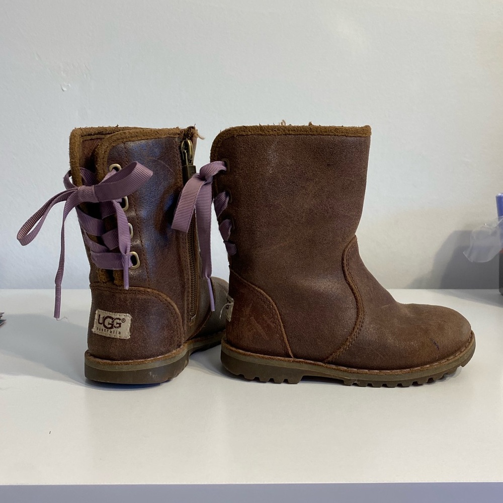UGG Australia Corene Chocolate & Purple Toddler Boots